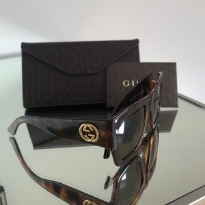 Authentic Oversized Gucci Tortoise Sunglasses